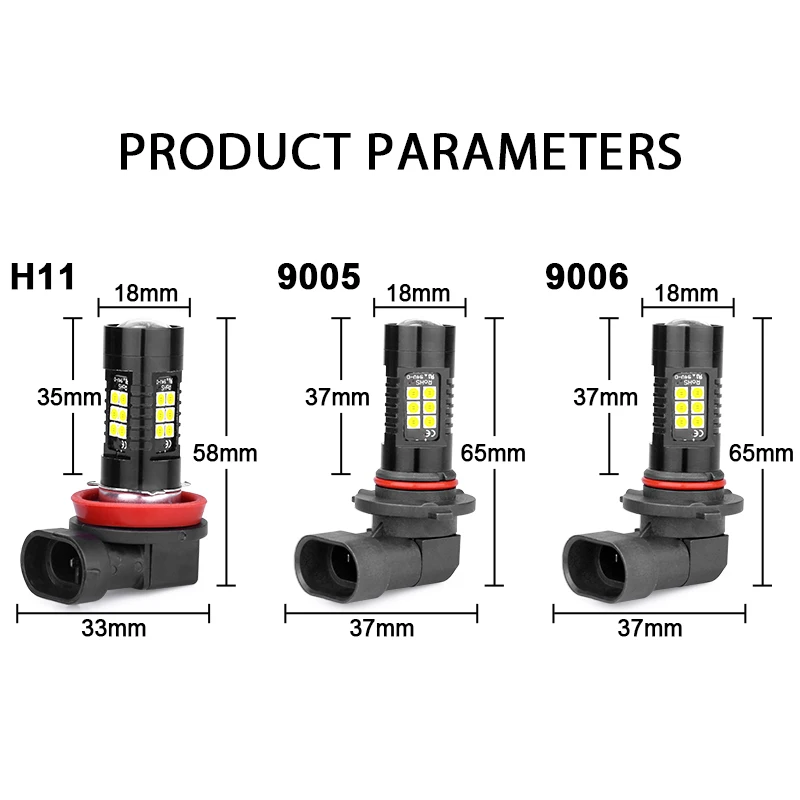 H11 h8 светодиодный лампы 9005 HB3 лампада 9006 HB4 светодиодный Противотуманные фары для автомобиля в сборе холодный белый Авто дневные ходовые огни, Габаритные огни 12В HLXG
