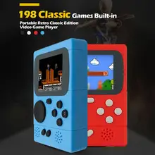 PXP 8-битный Ретро видео Игровая приставка PVP270 PVP3000 Мини Ручной игровой автомат с 198 футболки с принтами на тему классических игр для Для детей студентов