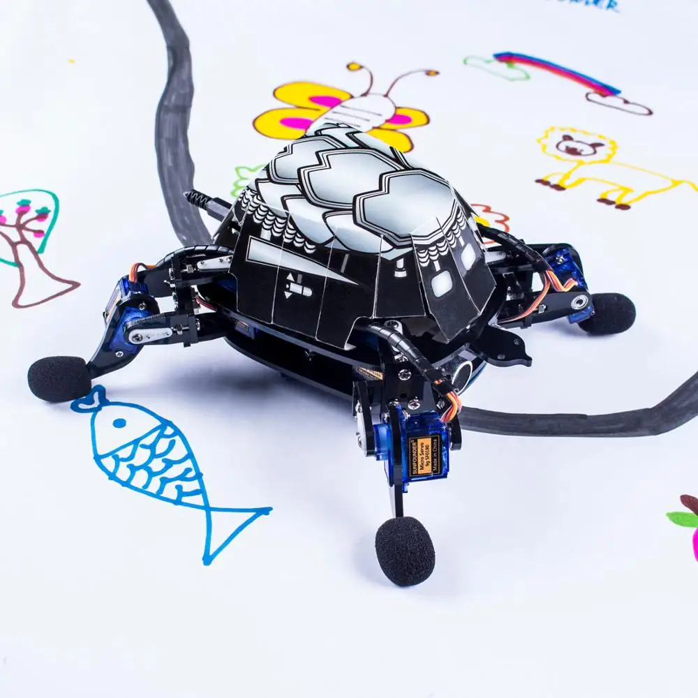 SunFounder Rollflash Bionic Robot Turtle with APP Control Toy Kit for Arduino Obstacle Avoidance Rbotics Kits