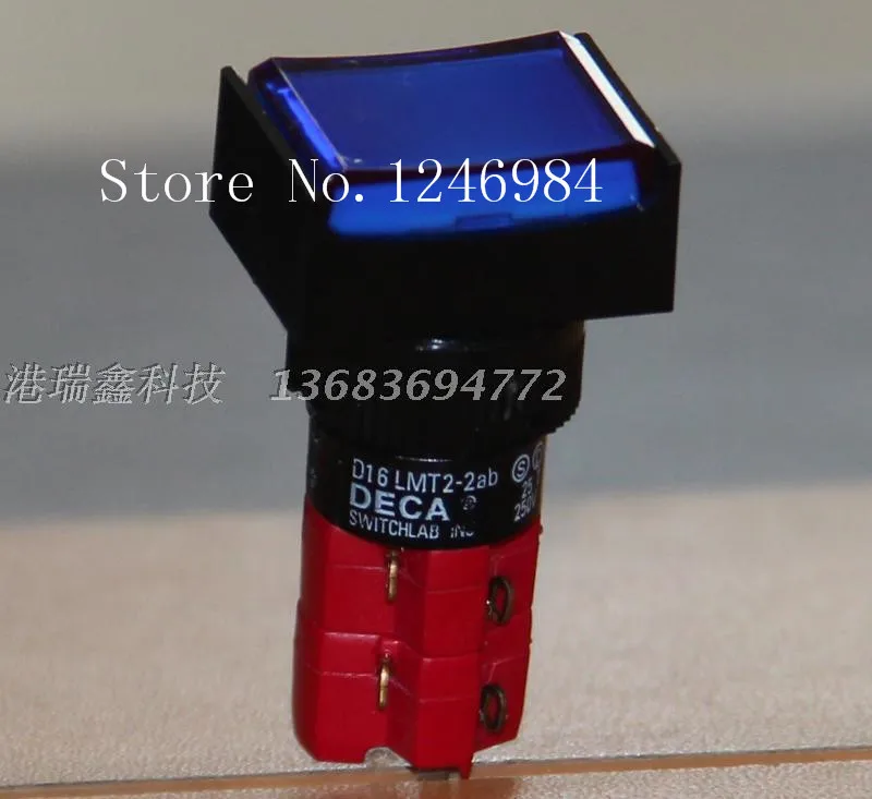 

[SA]M16 lock- blue reset button Progressive Alliance DECA Taiwan rectangular dual jog switch D16LMT2-2AB--10pcs/lot