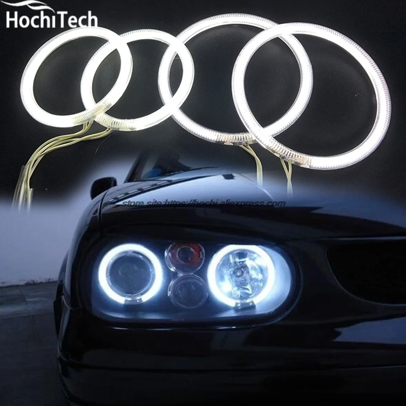 Hochitech Bianco 6000 K Ccfl Faro Halo Angelo Demon Eyes Kit Occhi Di Angelo Di Luce Per Volkswagen Vw Golf Mk4 1998 A 2004