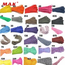 550 Паракорд 25/50/100FT парашютный шнур веревка Стандарта Mil Тип III 7 нитей Кемпинг Альпинизм для повышения степени выживания; средства аварийного спасения; аварийно-спасательное оборудование