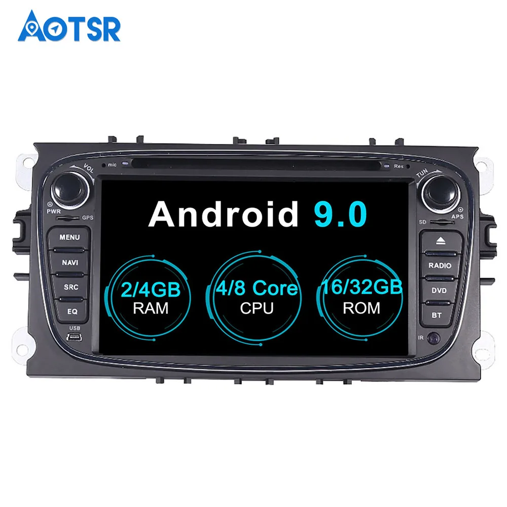 Автомобильный DVD плеер Aotsr Android 9 0 с GPS навигацией для Ford Focus 2004 2011 мультимедийный 2