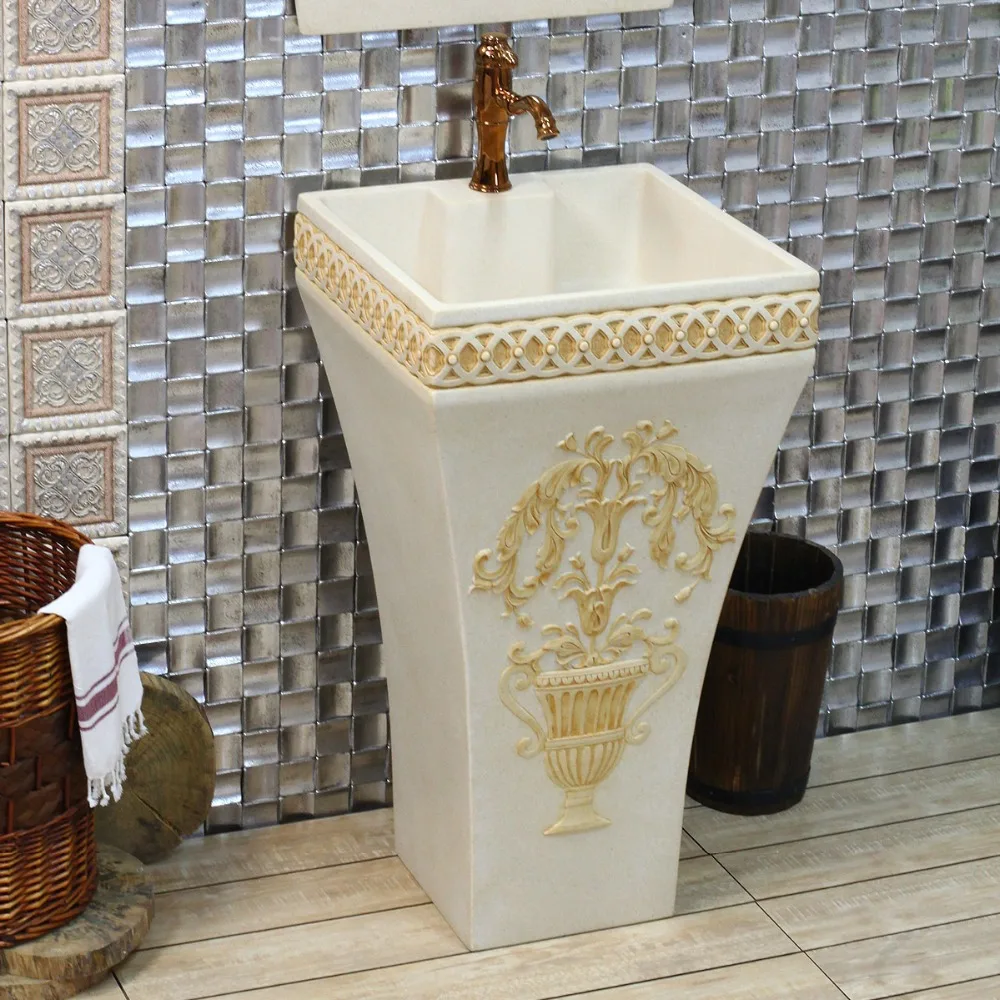 

European archaize the sink/artificial stone ware/art/bath column of the basin that wash a face