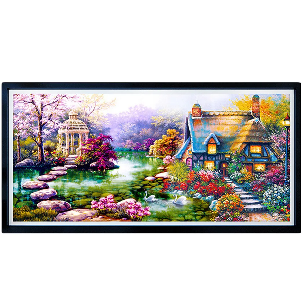 Buy DIY 5D Diamond mosaic Landscapes Garden lodge