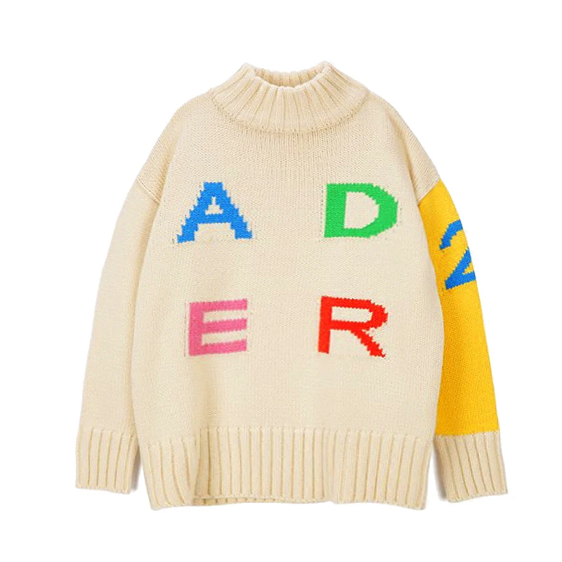 

Winter New Korean Fashion Women Cotton Pullover Sweaters Letters Female Thick Warm Loose Spring Knitwear Knitted Tops