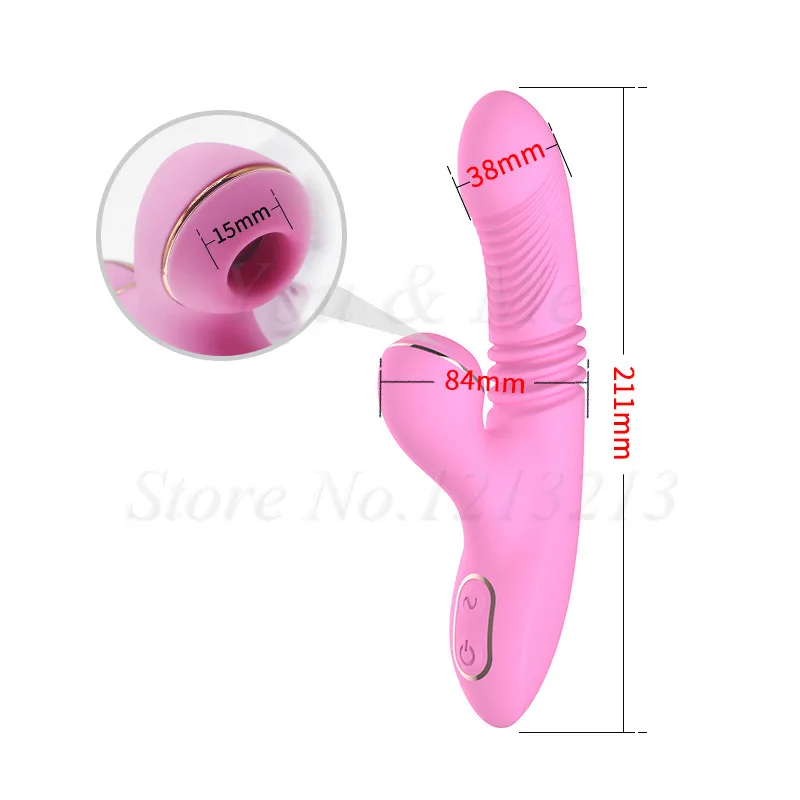 Intelligent Heating Telescopic G Spot Dildo Vibrator anal Female Clitoris Sucking Licking Tongue Stimulator Adult Sex Toys woman