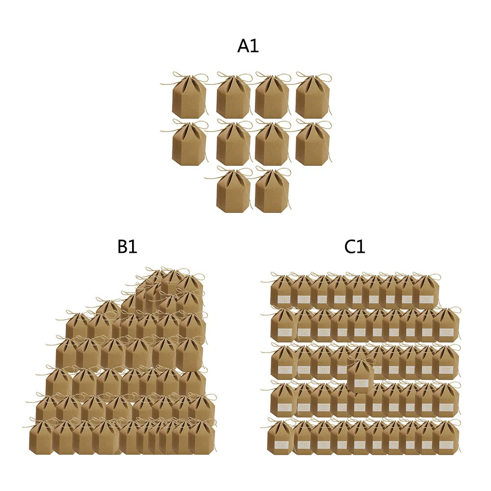 10-50 шт Красота крафт-бумага коробка для конфет подарок свадьба день рождения партии конфеты упаковочный мешочек кисет коробка
