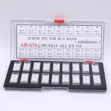 90 шт. винтовые шпильки для универсальных RLX ремешки для часов/Браслеты/ремешки набор размеров в ассортименте