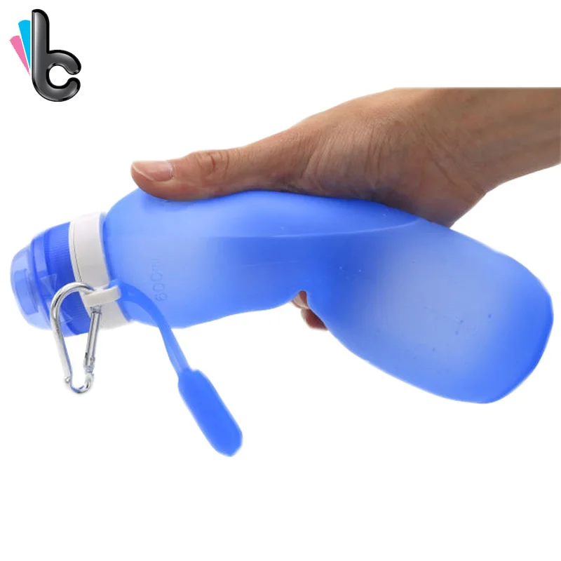 Creative Water font b Bottle b font Foldable Silicone Outdoors Traveling Sport font b Cycling b