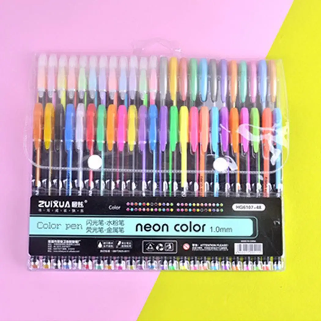 

Students Durable Portable Smooth Long Lasting For Glitter, Glitter Gel Home Pen Set As Picture Writing Tool