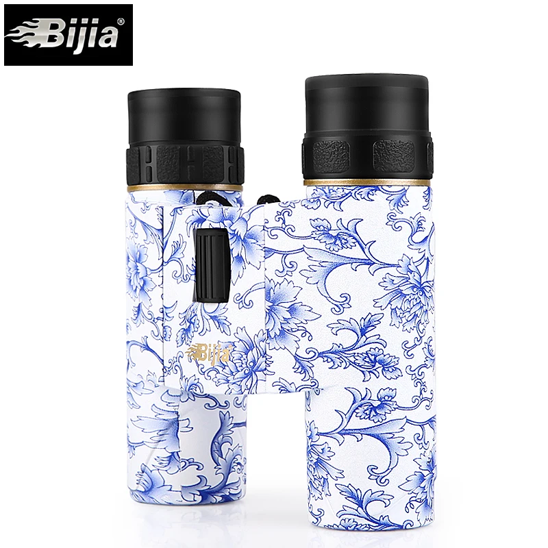 BIJIA 10x25 مصغرة للطي جيب مجهر مليئة النيتروجين منظار ثنائي مقاوم للماء تلسكوب أوبرا نظارات للصيد السفر