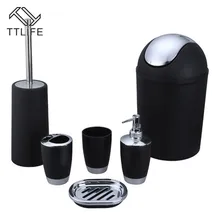 TTLIFE 6 шт. наборы аксессуаров для ванной комнаты держатель для зубной пасты и щетки мыло для рук шампунь бутылка для хранения предметов домашнего обихода 3 цвета