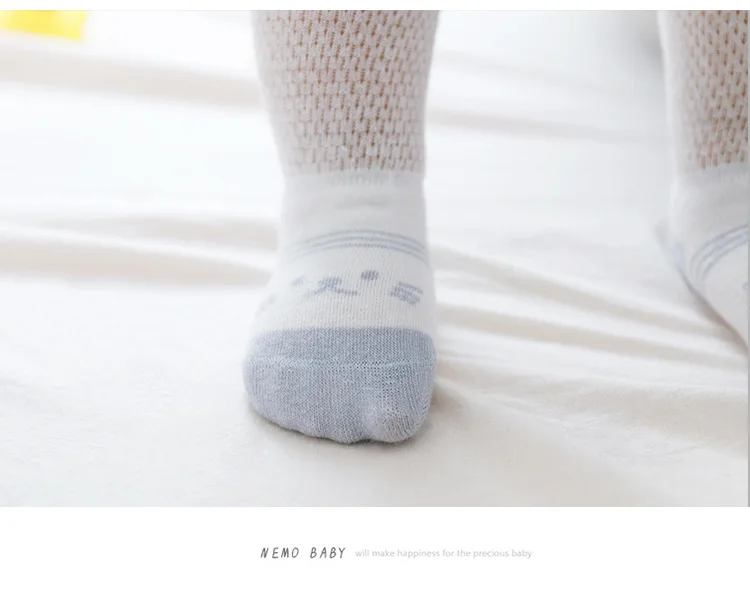 Летние шелковые сетчатые носки для малышей, Хлопковые гольфы с изображением животных для новорожденных, носки для маленьких девочек и мальчиков, противомоскитные гольфы для От 0 до 3 лет