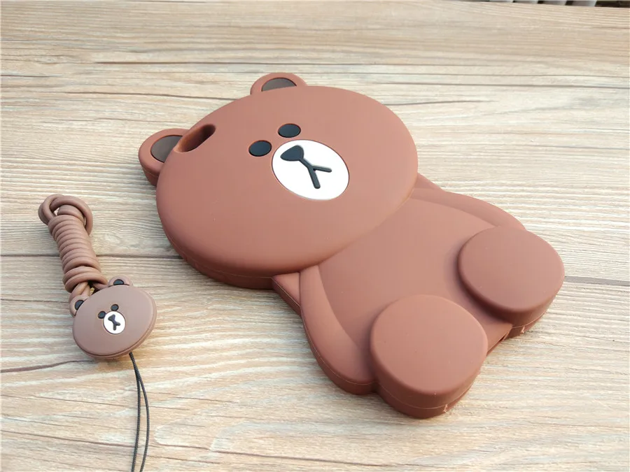 Cute Cartoon 3D Bear Phone Case for Xiaomi Redmi Note 5A Soft Silicone Rubber Cover for Redmi Note 5A/ Redmi Y1 Lite (India)