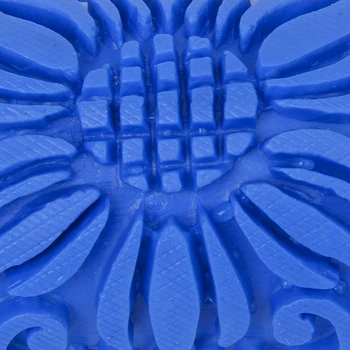 

15cm Wall Decoration Flower Pattern Empaistic Painting Roller for Decorating Machines DIY Blue