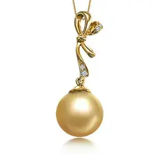 GVBORI Южное море золотое ожерелье с жемчугом Кулон с 18 K золотым бриллиантом [бабочка любовь] ювелирные украшения День Святого Валентина золотой жемчуг