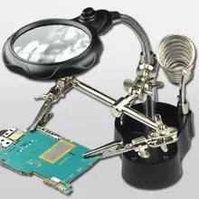Паяльная станция, подставка для паяльника с лупой 3,5& 12x и зажимом, паяльная станция, инструмент для ремонта PCBA