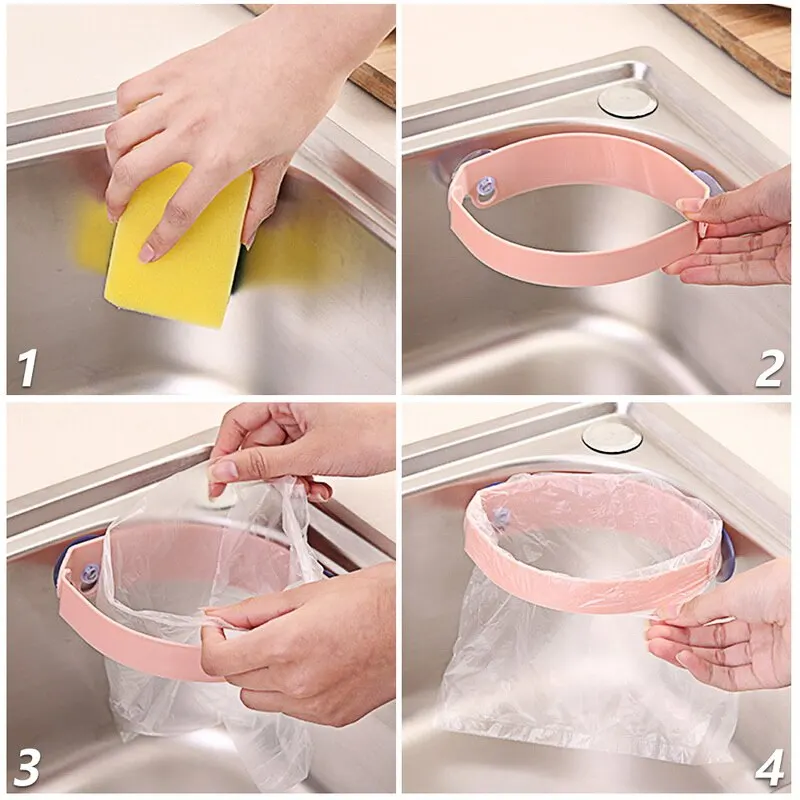

B Kitchen Rubbish Bag Storage Holders Racks Cabinet Stand Garbage Bags Organizer Home Towel Hanging Container Products