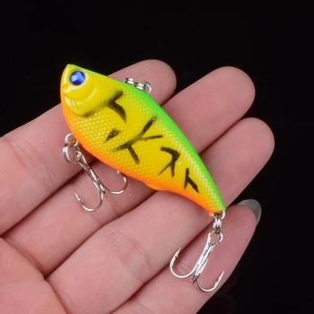 

1pcs 5.5cm/7.2g Hard Fishing Lure VIB Bait 3D eyes With Lead Inside Diving Swivel Jig Wing Wobbler Crankbait 3D Eyes
