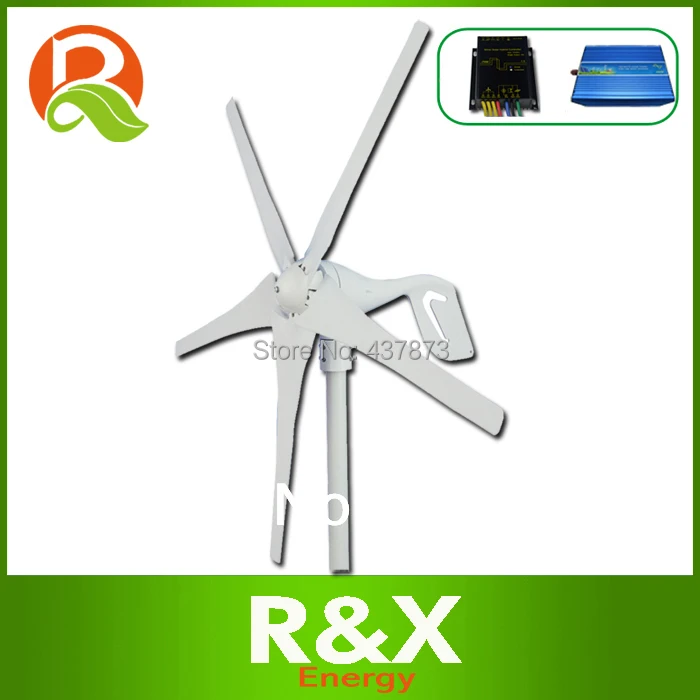 

Horizontal axis wind turbine generator 400W. Combine with wind/solar hybrid controller(LED display)+600w off gird inverter.