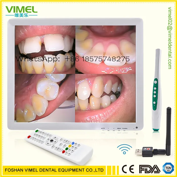 

Good Quality Dental Equipment intraOral Camera dental endoscope with 17" monitor LCD Display 8G USB Disk