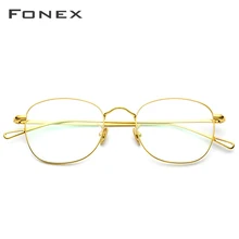 FONEX B титановая оправа для очков, мужские ретро квадратные очки по рецепту, женские Овальные очки для близорукости, оптические очки 887