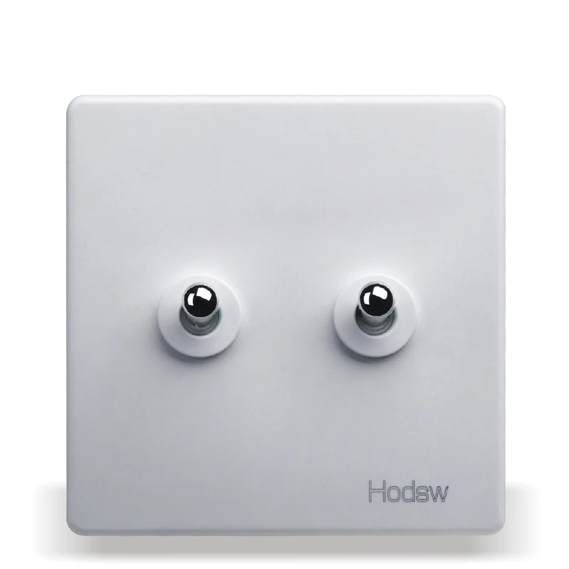 

Decoration Wall Switch Socket, 86 Type Concealed White Retro, Double Double Control Switch Panel, PC 220V 10A