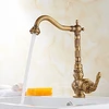 Retro Style Antique Brass Kitchen Faucet Cold and Hot Water Mixer Single Handle 360 Degree Rotation New Arrival Tap XT-25 ► Photo 2/6