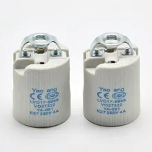 E27 CE держатель лампы винтовой патрон лампы винтажный подвесной светильник Эдисона Цоколи самоблокирующиеся керамические и фарфоровые розетки 10 шт