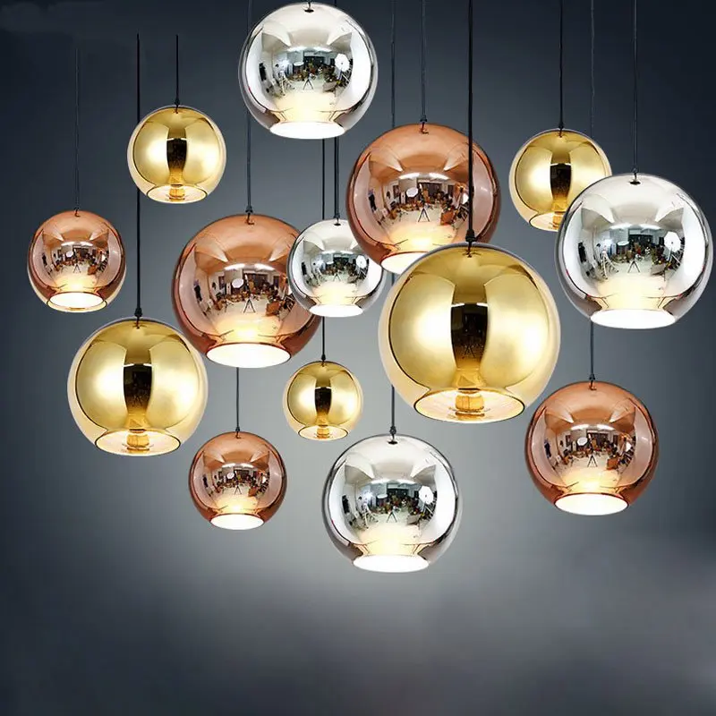 

Modern Glass Pendant Lights Industrial Decor Living Room Bedroom Hanging Lamp Loft glass stone dining room LED Lighting Fixtures