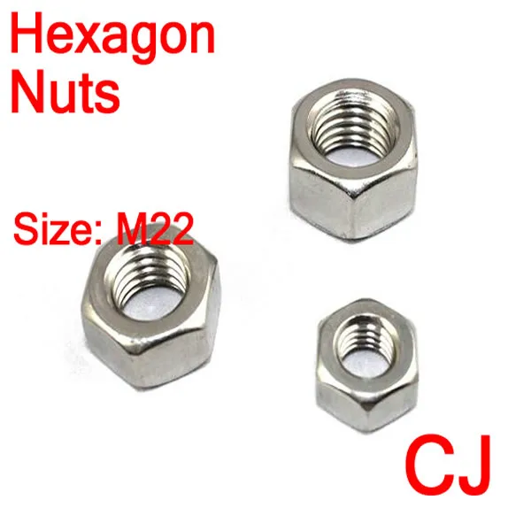 Stainless Steel 304 Hexagonal Nut M22 6.8 Grade Nuts AliExpress