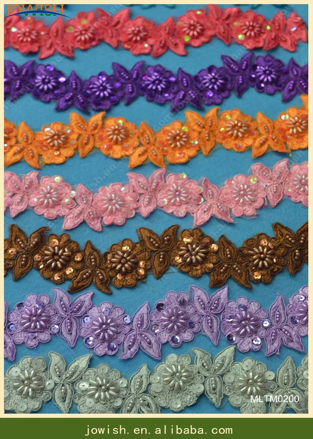 Wholesale Colors Polyester Lace Hometexile Cloth Embroidery Ribbon