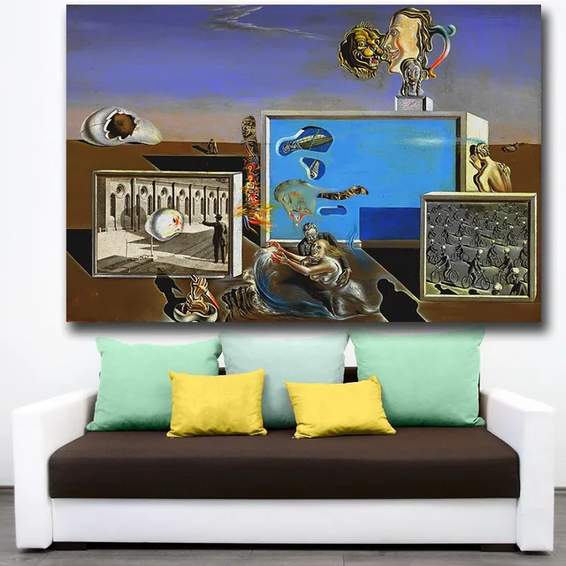 Illumined Pleasure by Salvador Dali Printed on Canvas