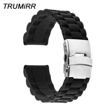 

Silicone Rubber Watch Strap or LG G Watch W100 W110 W150 Asus Zenwatch 1 2 22mm Pebble Time Stainless Steel Buckle Band Bracelet