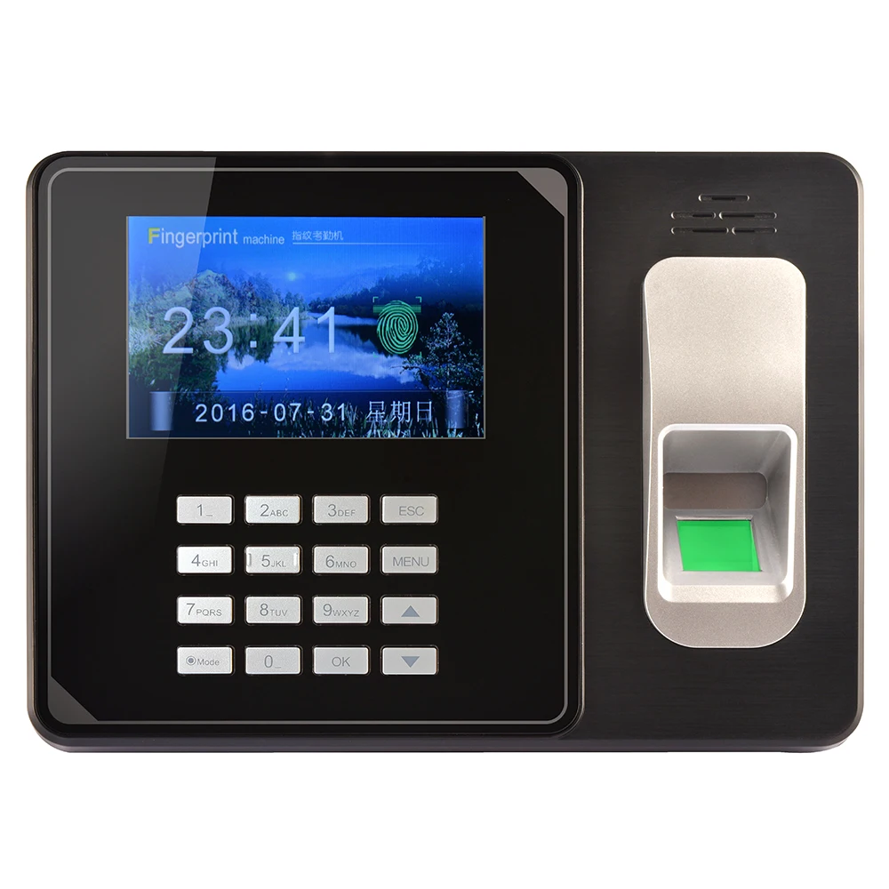 Интеллектуальный биометрический отпечаток пальца пароль посещаемость машина сотрудников проверка в регистраторе TCP/IP 4,0 дюймов TFT ЖК-экран DC 5 В