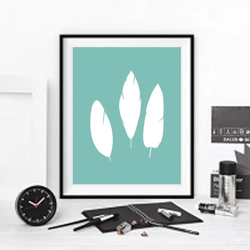 

2016 HOT Feather Canvas Painting Poster, Wall Pictures For Home Decoration, living room wall art Frame not include