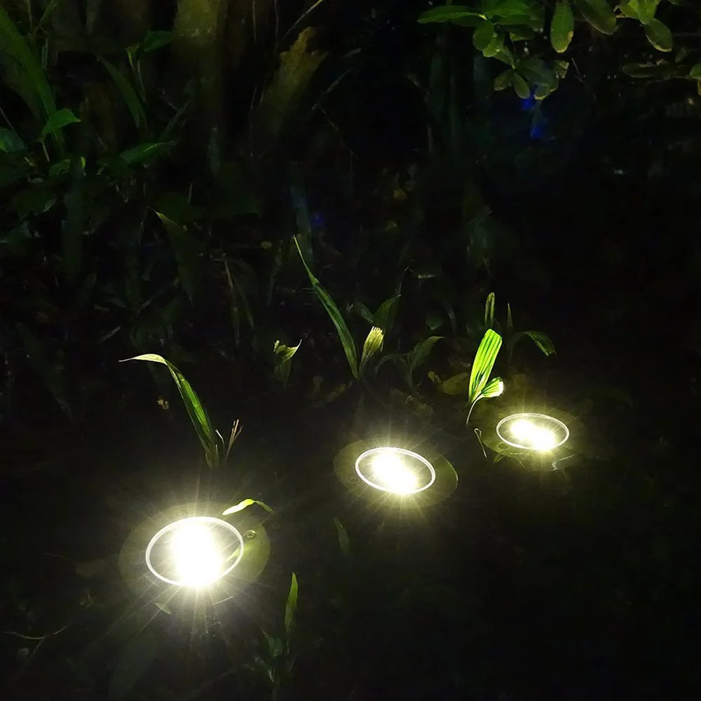 Грунтовый светильник на солнечных батареях садовый Ландшафтный Газон лампа 4 светодиода погребенный свет наружная дорога лестницы настил свет с датчиком света