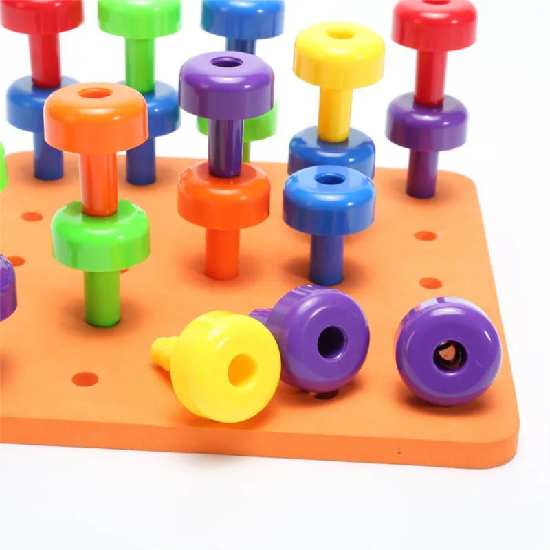 30 шт. Peg доска набор Монтессори терапия мелкий мотор игрушка для малышей Pegboard пластиковая обучающая игрушка подарок для ребенка