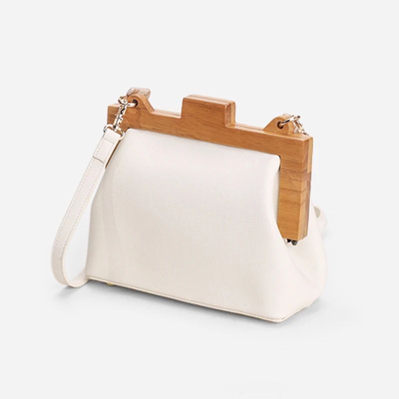 Женская сумка-мешок деревянный зажим вечерняя сумка Ins акриловая цепь Роскошная сумочка Банкетный вечерние кошелек сумка