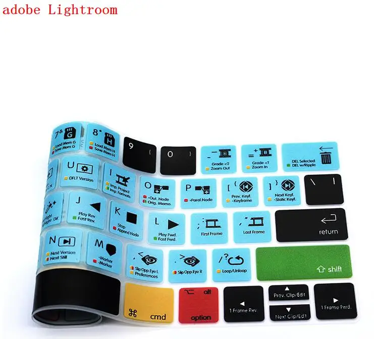 Adobe-Lightroom клавиш ярлыки силиконовая клавиатура со для Apple Magic MacAir Pro retina 13 15EU/США Adobe-чехол для клавиатуры