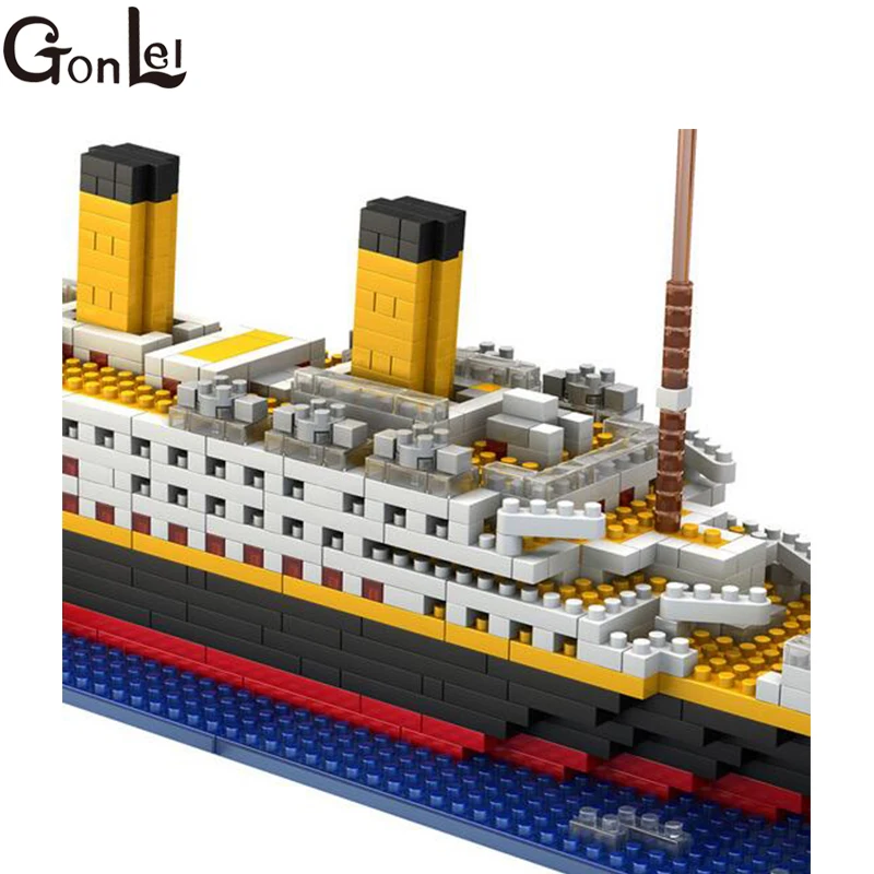 3D Boat Titanic Cruise Ship Building Bricks Blocks Sets 1860Pcs