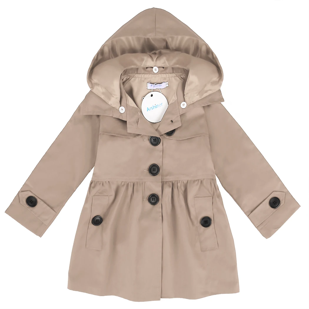 

2018 Children Coats New Brand Children's Girls Clothes Outerwear & Coats Girls Trench Coat with Hat Hoodies Children Kids Coats