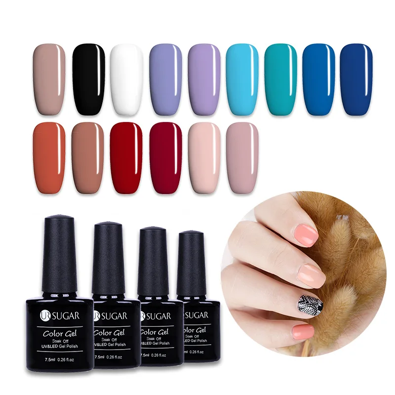 

UR SUGAR UV Gel Nail Polish Soak Off Nail Polish Pure Color Manicure DIY Gel Varnish Nail Art Lacquer