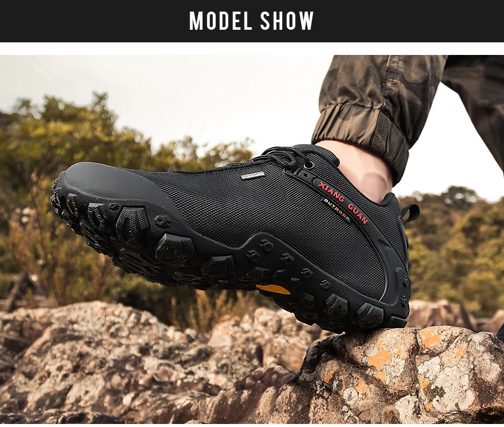 XIANG GUAN Мужская Спортивная походная обувь, спортивная треккинговые кроссовки, черная зимняя обувь, обновленный дизайн, Новое поступление