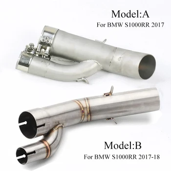 

For BMW S1000RR 2017 2018 Slip On Motorcycle Exhaust Muffler Middle Link Pipe 51MM Mid Connecting Tube Dirt Bike Moto Escape