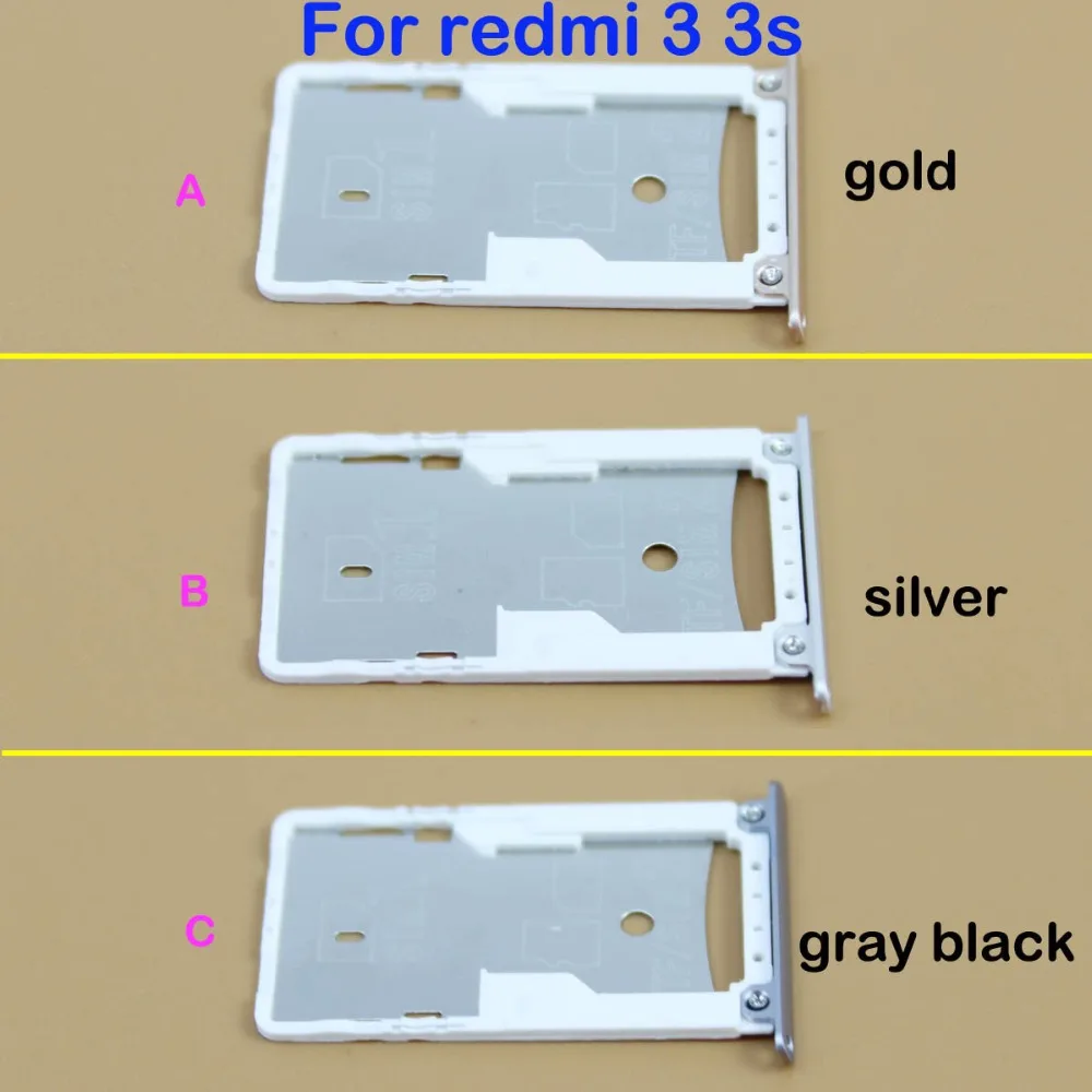 

YuXi SIM Card Slot Tray Holder Adapter for Redmi 3/3S for xiaomi MI Max Repair Tool Phone Replacement Spare Parts
