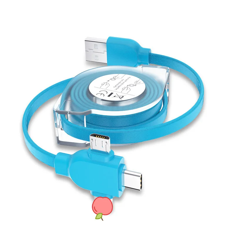 3 в 1 Выдвижной USB кабель Многофункциональный Micro Type c зарядный для iPhone XS 8 7 6 Huawei Mate20