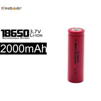 

Factory Direct Sales KingWei 100Pcs 2000mAh 18650 Battery 3.7v Rechargeable Li ion Batteries
