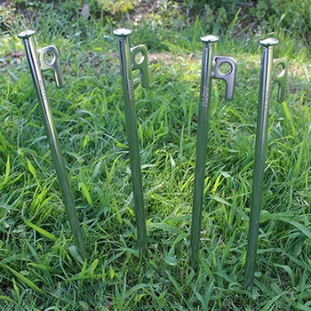 

2019 Wholesale 300*10mm Iron Sun Shelter tent pegs pole Nail Outdoor Sports Camping Hiking Accessories kemping akcesoria